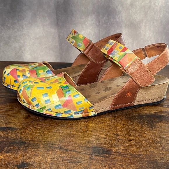 Closed Toe Wedge Sandal Shoes (The Art Company) Boho Mary Jane - Spain 38 size - Picture 1 of 11